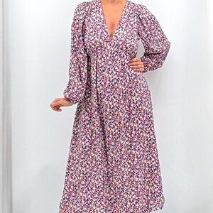 H&M Conscious NEW Cottagecore Prairie Romantic Feminine Floral Maxi Dress NWT
